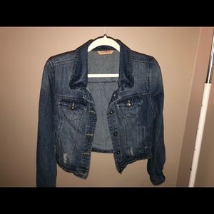 Denim jean cropped jacket